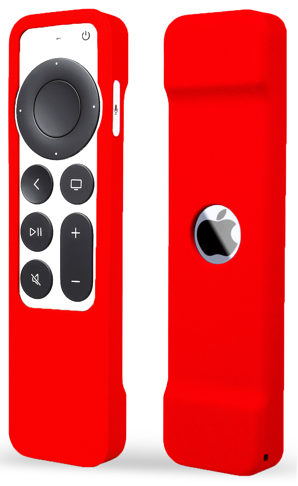 TOKERSE Silicone Case Cover for Apple TV 4K /HD 5th 2021 Siri Remote (2nd Generation) - Anti-Slip Shock Proof Soft Remote Cover Case for Apple TV 2021 4K / HD Siri Remote Controller (2nd Gen) - Red