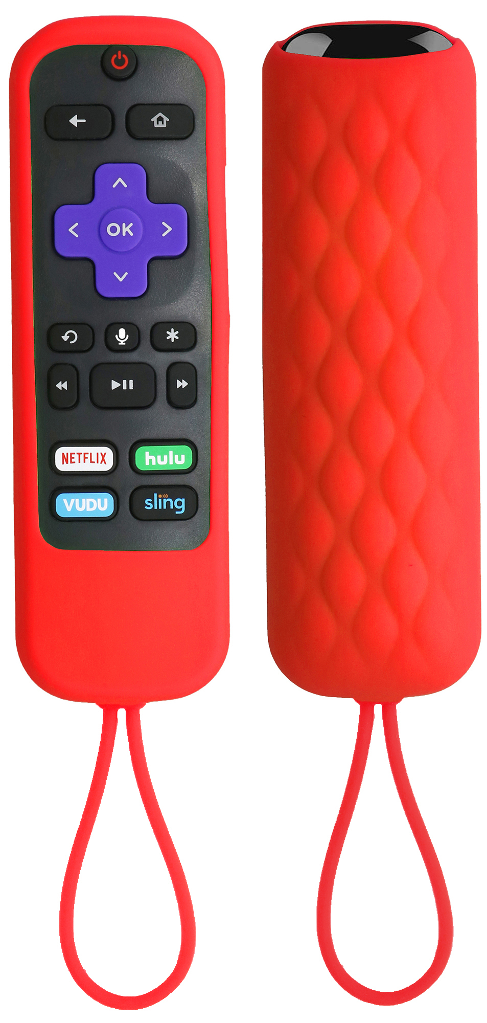 TOKERSE Cover for TCL Roku TV Steaming Stick 3600R/3800/3900 Remote - Silicone Case Cover for TCL Roku TV Steaming Stick/Voice/Express/Premiere Remote Controller Replacement Skin Sleeve - Red