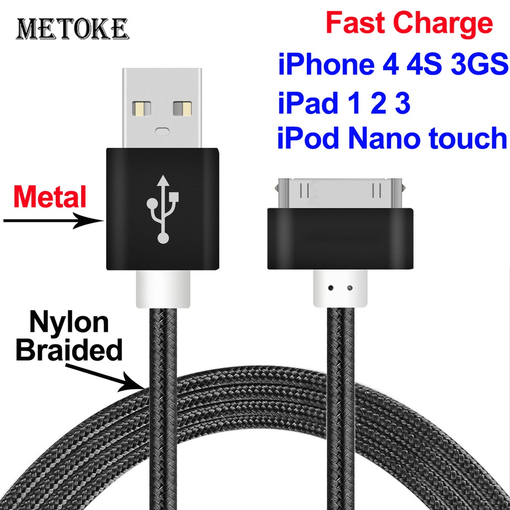 TOKERSE iPhone 4 4s iPad 1/2/3 iPod USB Fast Charge Cable