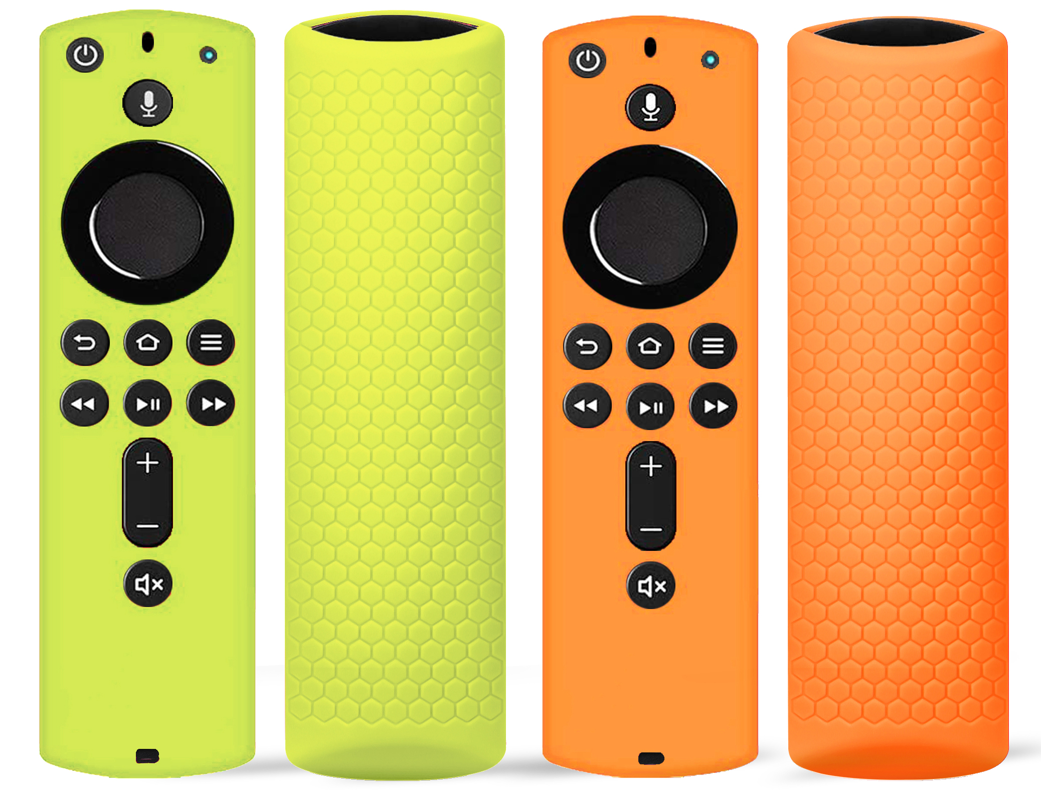 TOKERSE 2 Pack Remote Case Cover for amazon Fire TV Stick 2020 / Fire TV Stick 4K / Fire TV Cube / Fire TV (3rd Gen) Remote - Silicone Protective Case Compatible with All-New 2nd Gen Alexa Voice Remote Control - Green Orange