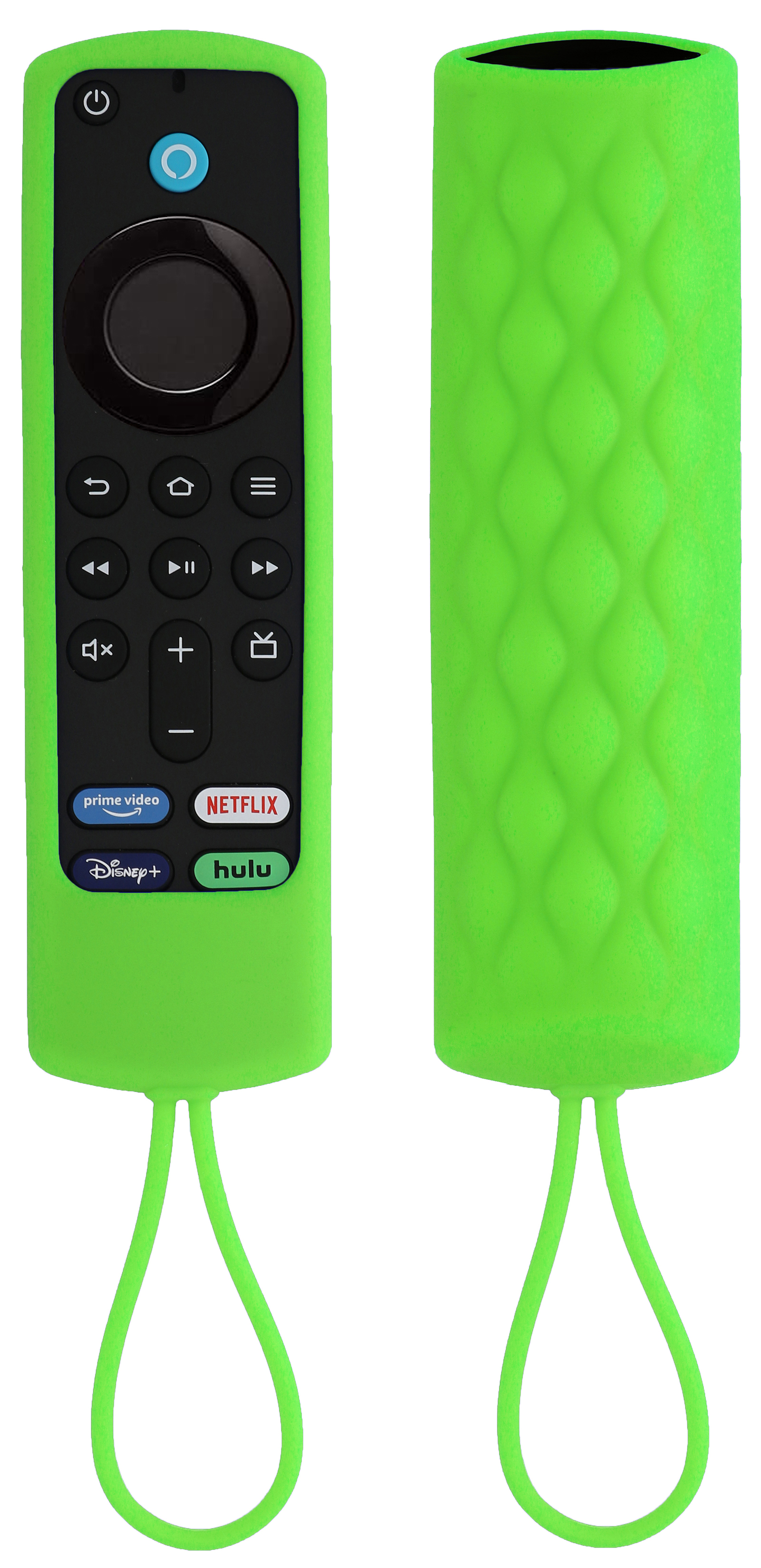 TOKERSE Remote Case for Alexa Voice Remote 3rd and 2nd Generation 2018-2021 release - Silicone case with Wrist Strap for Fire TV Stick 2021 (3rd generation) / 2020 LITE / 4K / 2nd Generation remote control - Green